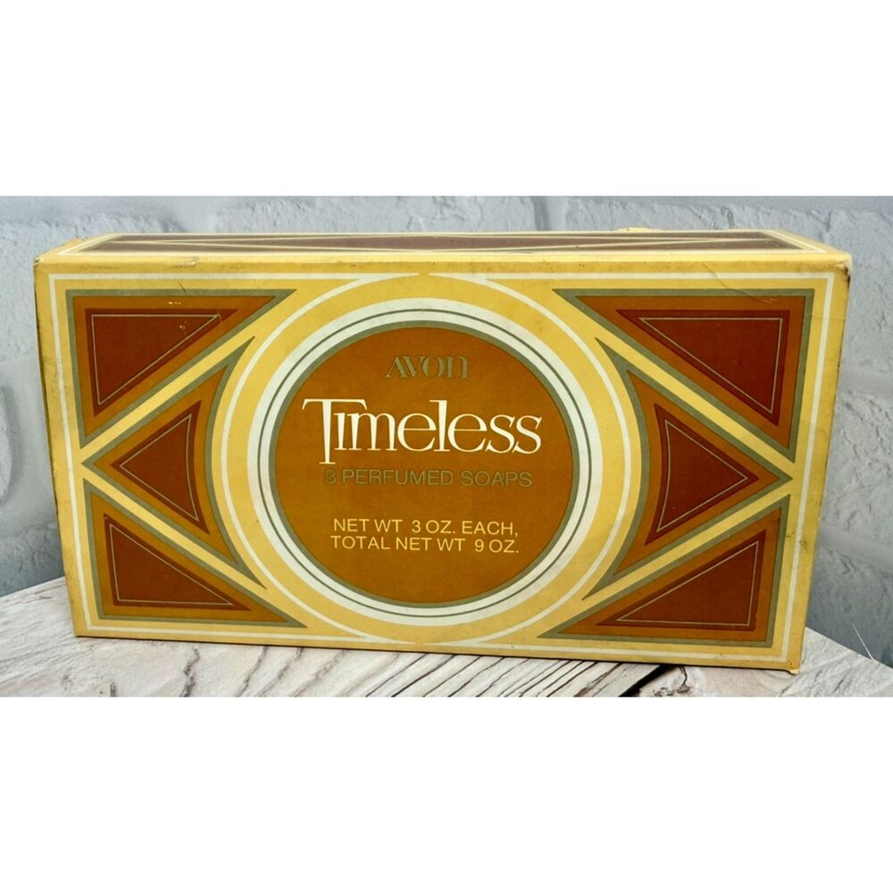 New Old Stock Avon TIMELESS 3 Perfumed Soaps 9oz total weight